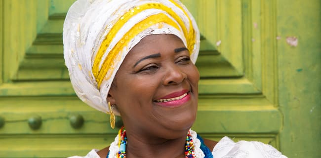 Visage de femme à Salvador de Bahia