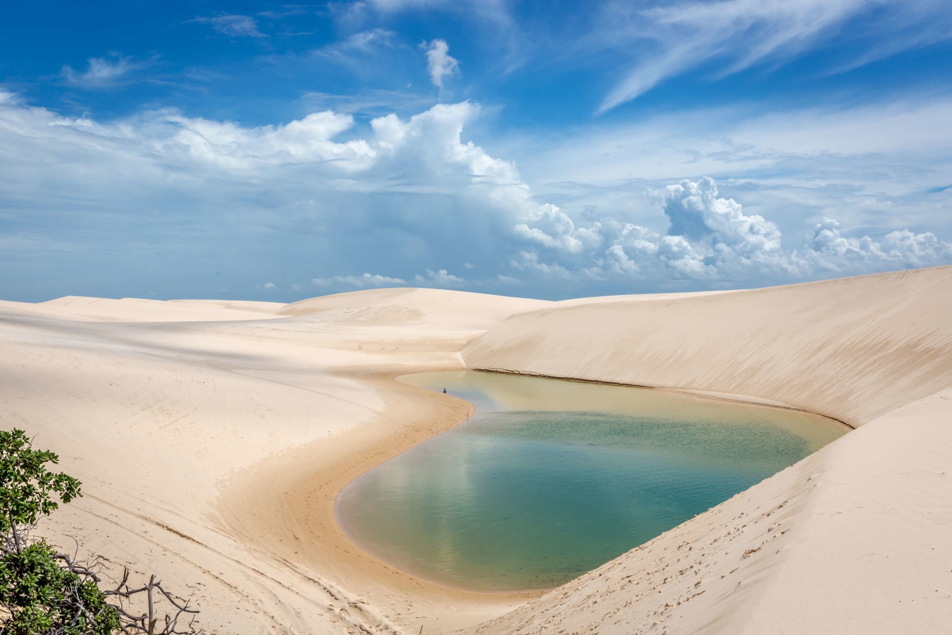 Lagune du désert des Lençois Maranhenses au Brésil